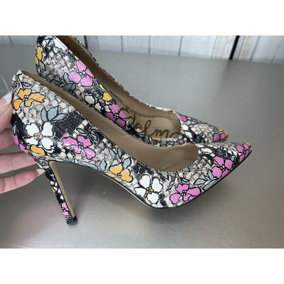 Sam Edelman Heels Colorful Floral Womans Size 6 Party Cocktail Slip On - Picture 4 of 6